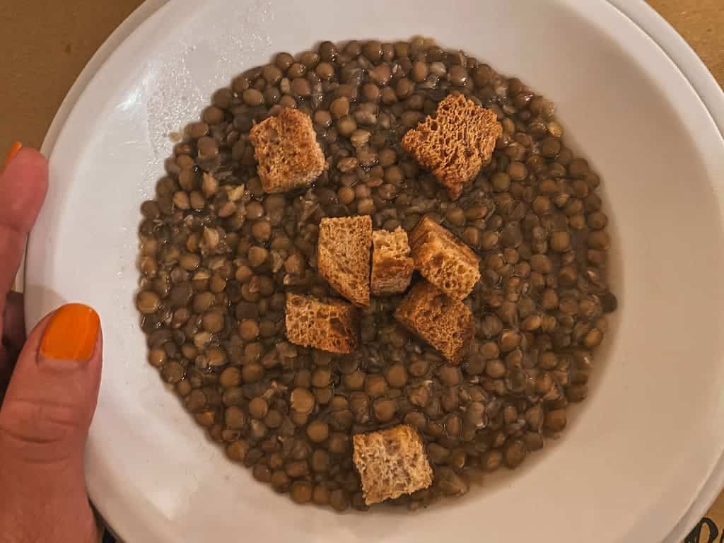 piatto di Lenticchia di Santo Stefano, presidio Slow Food.